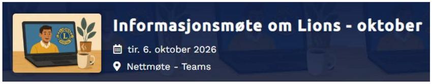Informasjonsmøte om Lions. 